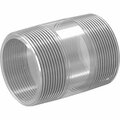 Bsc Preferred Thick-Wall Clear Threaded PVC Pipe Nipple for Water Threaded on Both Ends 3 Long 2 NPT 4677T25